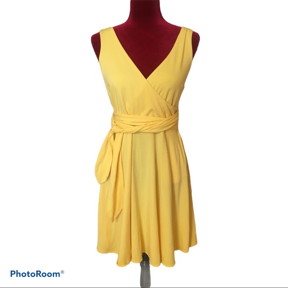 Moda International Dresses & Skirts - ☀️Sunshine Yellow Wrap Mini Dress